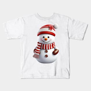 3D Snowman #5 Kids T-Shirt